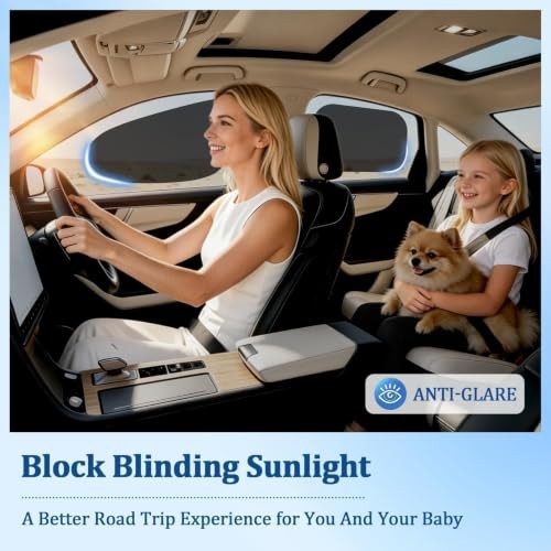 4PCS Car Window Shades, Roll Windows Down丨Static Cling丨No 4 Pack Side Windows