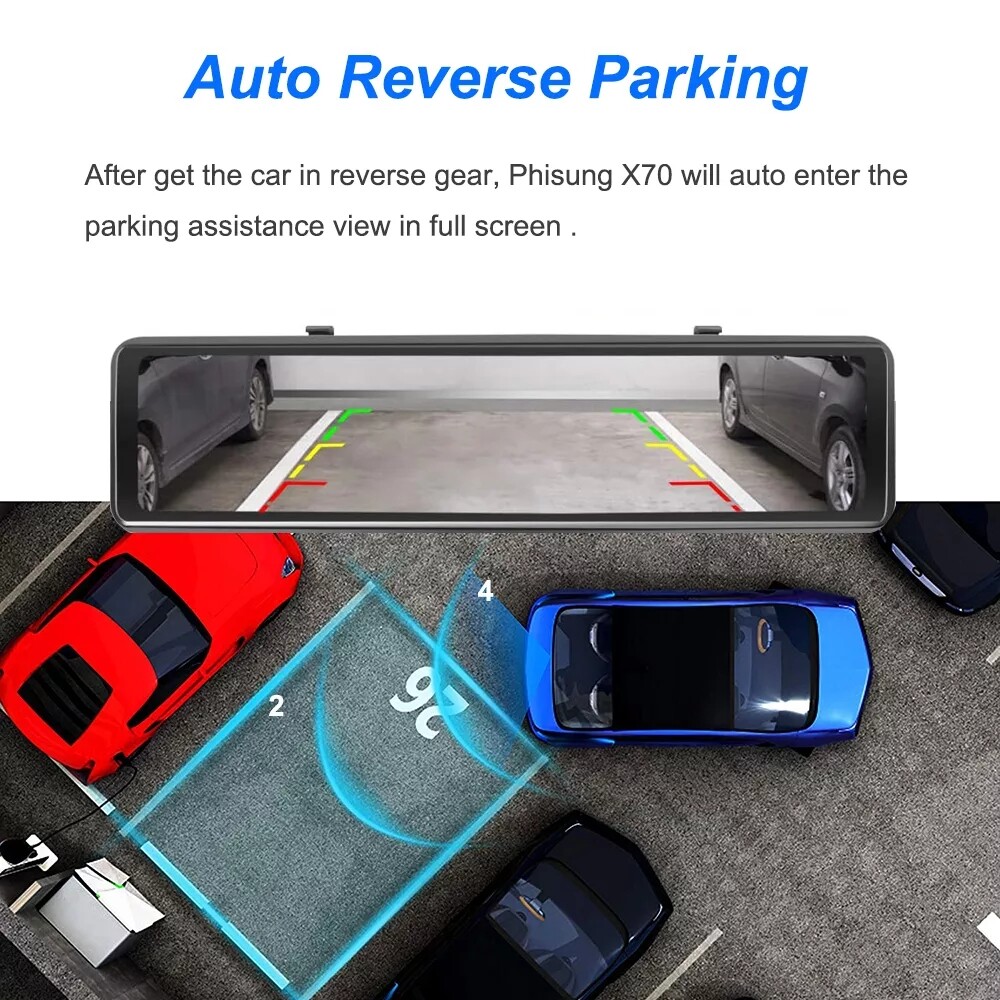 4G Android8.1 HD1080P Car Dvr ADAS Console Rearview Mirro Video Camer Recorder