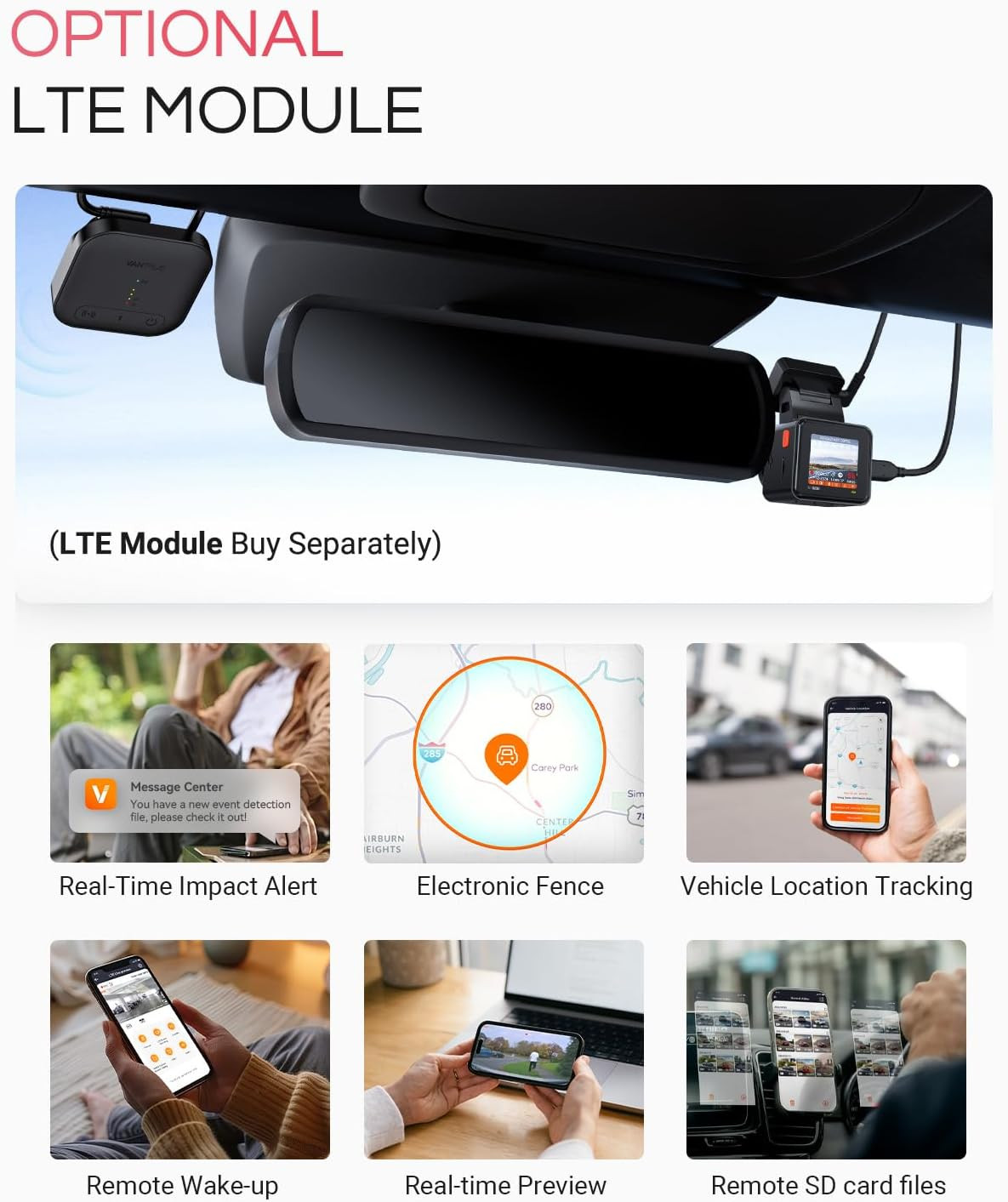 [Bundle-2 Items: E1 Pro Dash Cam & Hardwire Kit ] 4K Mini Dashcam Front, STARVI