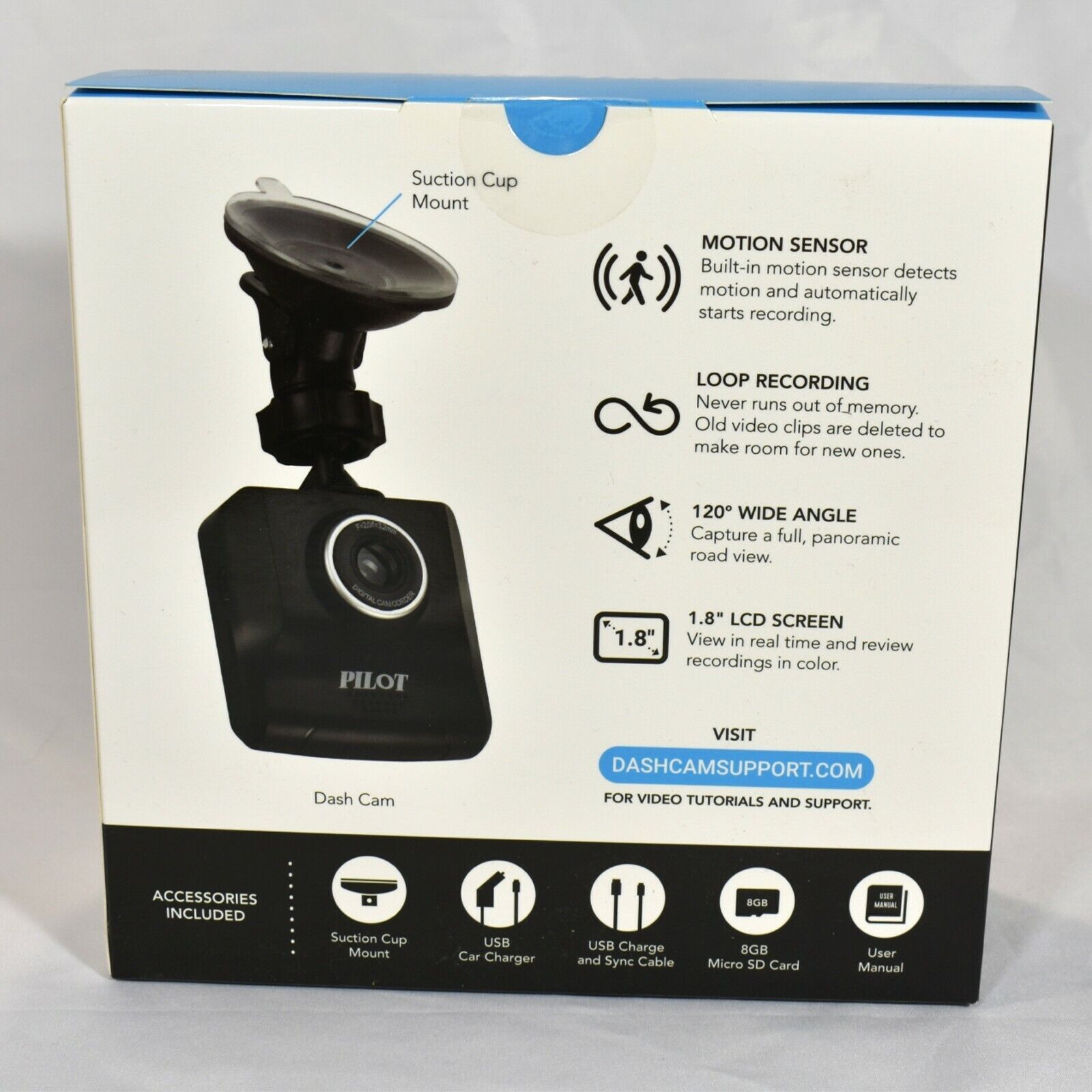 Pilot Dash Cam HD 720P vehicle on board video