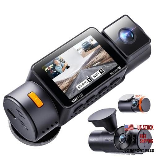 New N4S 3 Channel Dash Cam, STARVIS 2 Night Vision, Front Rear Inside Dashcam