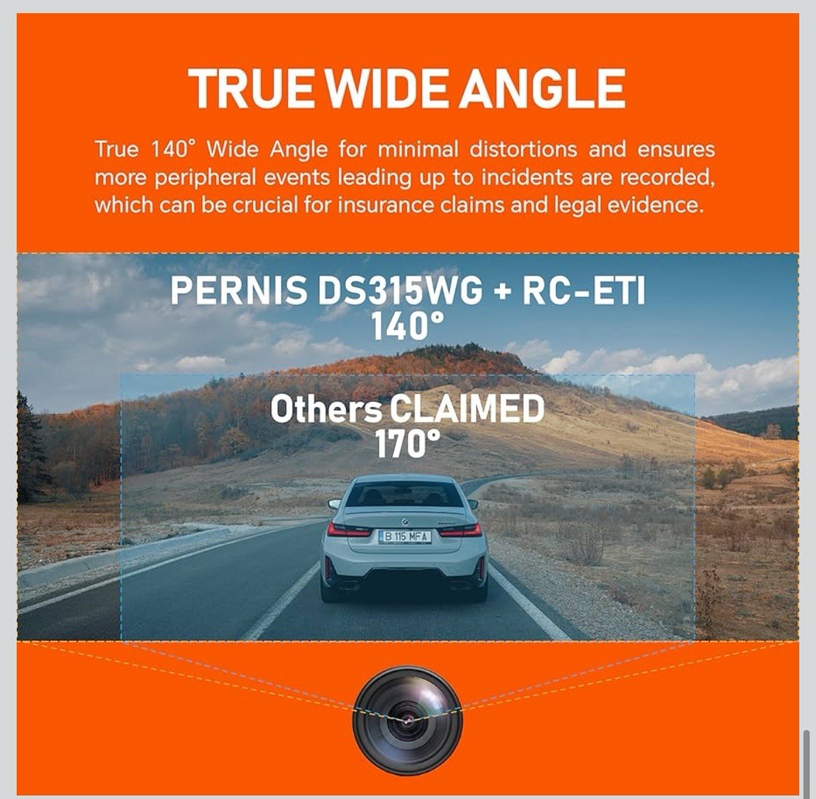 NEW PERNIS 4K Ai Dash Cam Front & Rear STARVIS 2 Sensor 5.8 Hz Dash Camera GPS