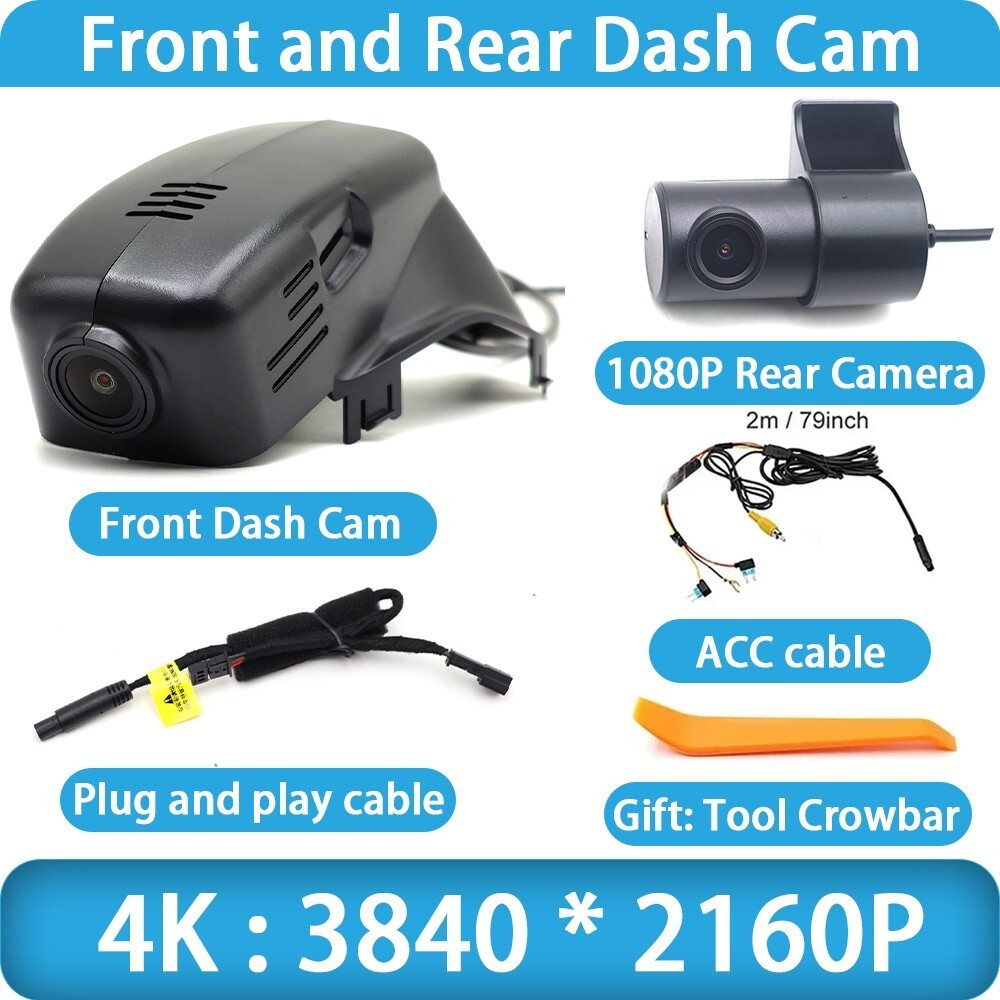 For Volvo S60 V60 S80 V70 XC70 2006~2018 Plug and Play 4K Wifi Dash Cam Camera