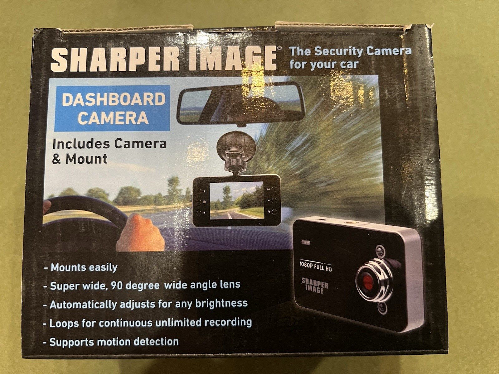 Sharper Image Dashboard Camera – Tested & Working – 1080p Full HD