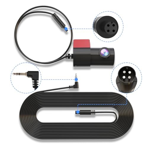 Rear Camera for Dashcam D435, 1080P Back Up Camera