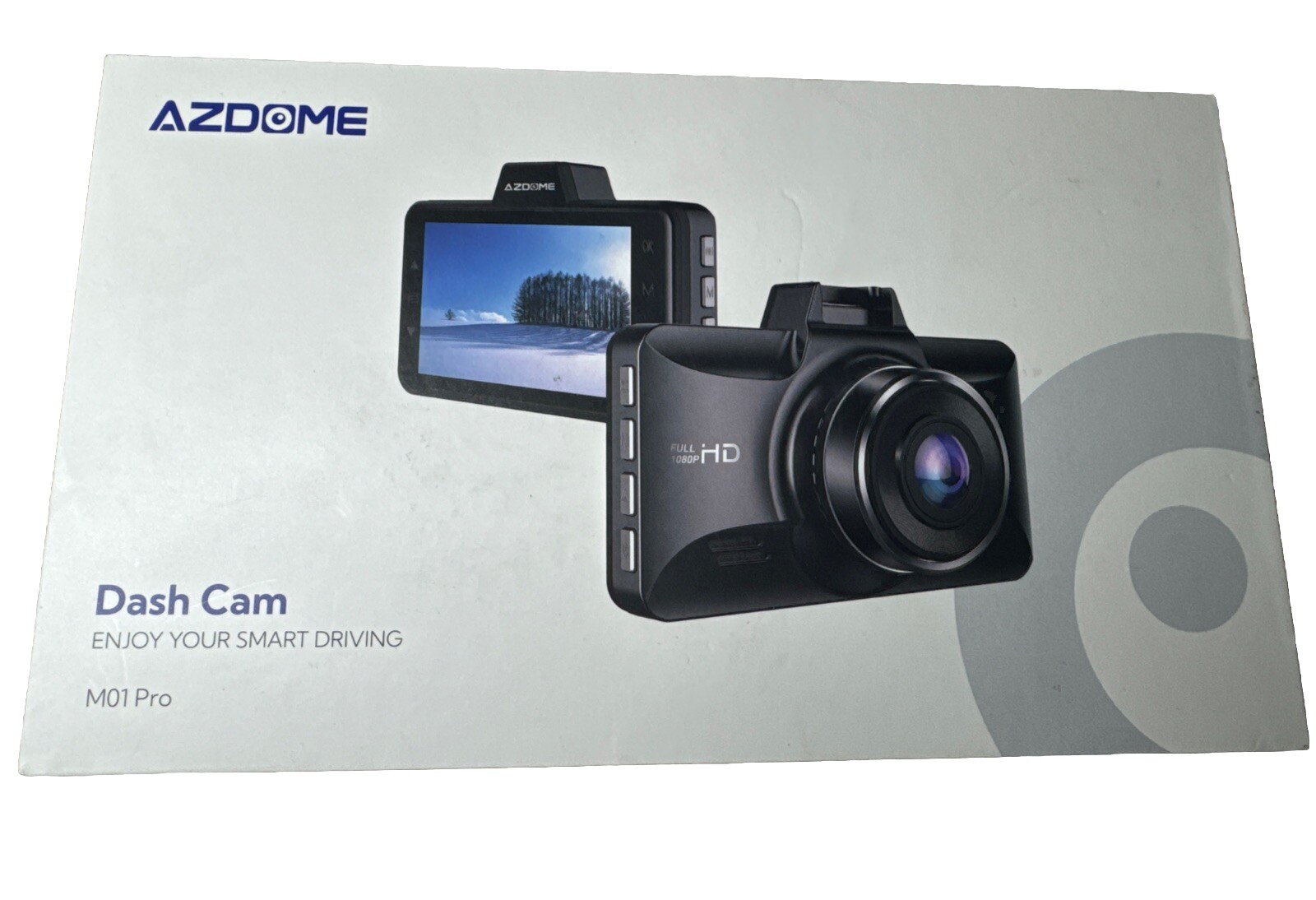 AZDOME M01Pro Dual Dash Cam and Mirror Mount Holder Bundle – Black