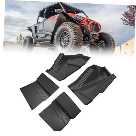 TPE Floor Mats for Polaris RZR XP 1000 / XP 4 1000 2024/2025 | Non-Slip Front