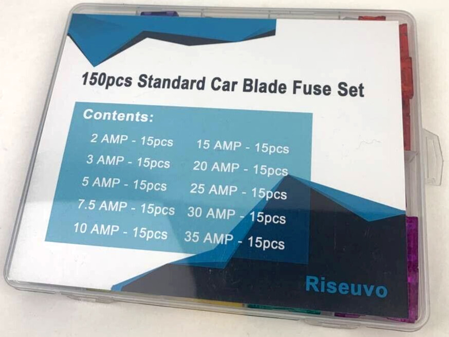 150pcs Standard Car Blade Fuse Set Riseuvo