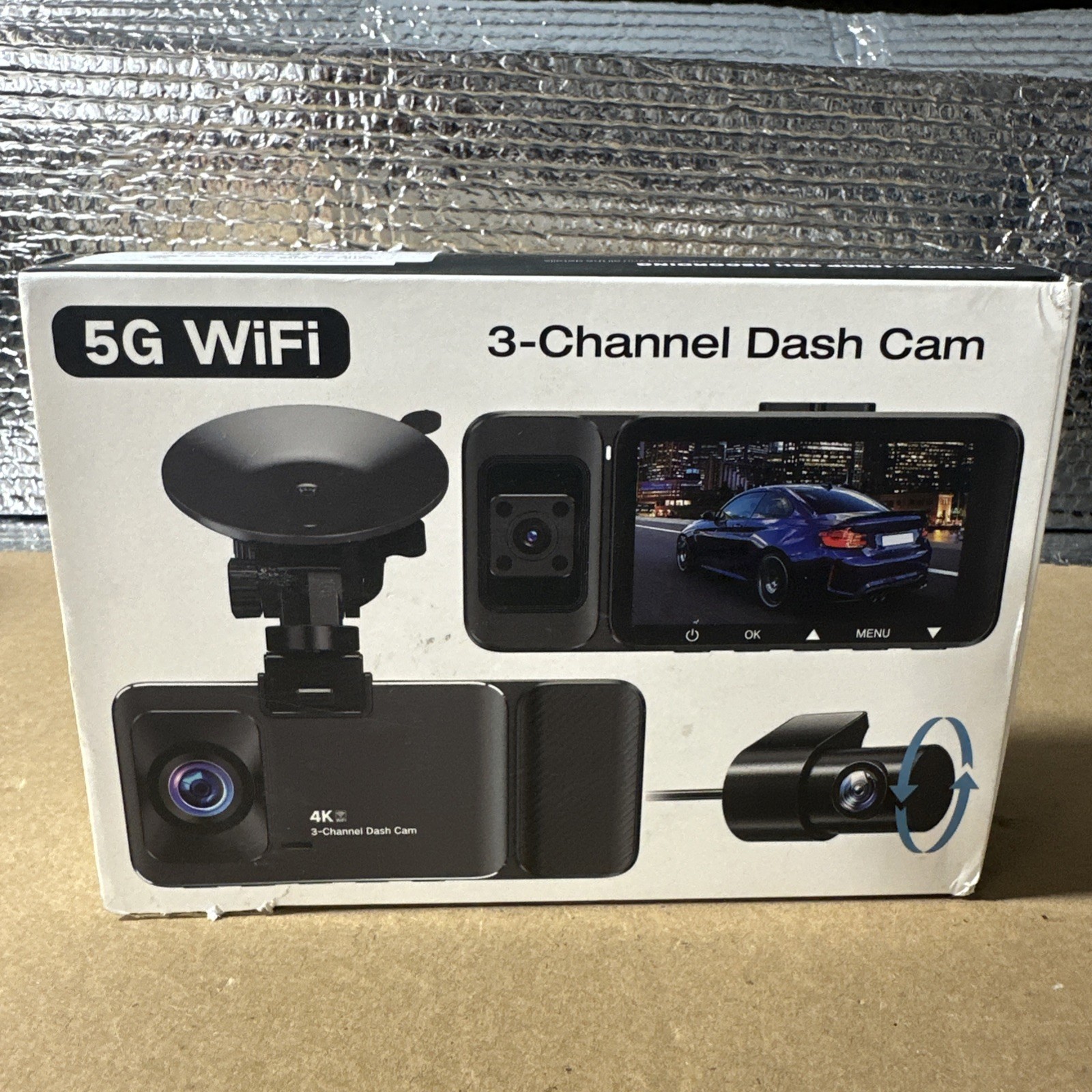5G Wifi 3-Channel Dash Cam- Used