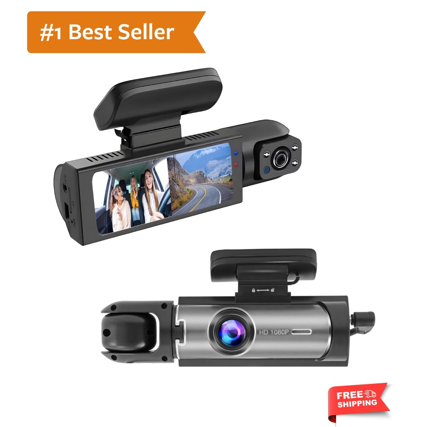 Dashcam Front and Inside,Car Camera Dash Cam for Cars,Driving Recorder with I…