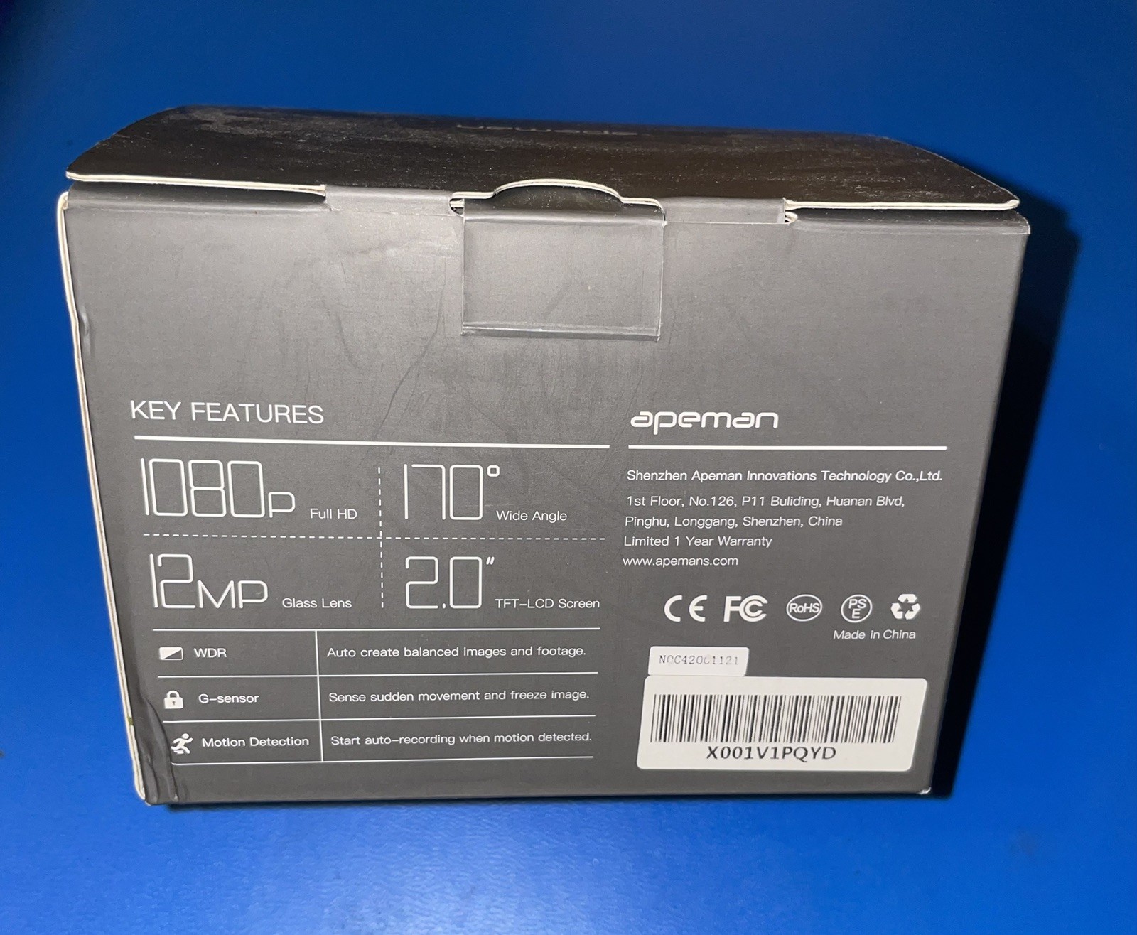 APEMAN C420 Dash Camera 1080P Full HD 30 Fps