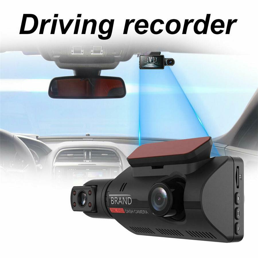 3in Dash Camera Double Lens FHD Car DVR Front/Inside Camera Parking Monitoring
