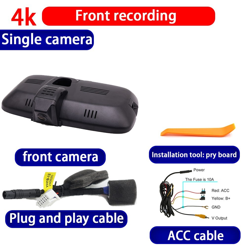 Plug and Play 4K Wifi DVR Dash Cam Camera for Great Wall Haval H6 PHEV 2020-2025