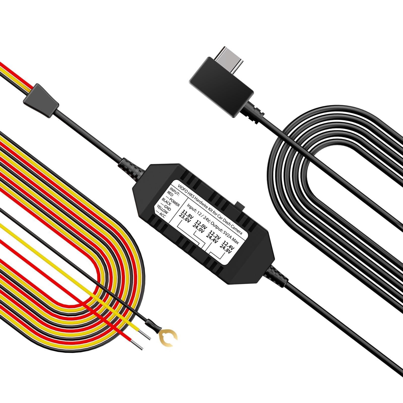 VIOFO HK5 Acc Hardwire Cable for VS1 Dash Cam 12-24V Low Voltage Protection
