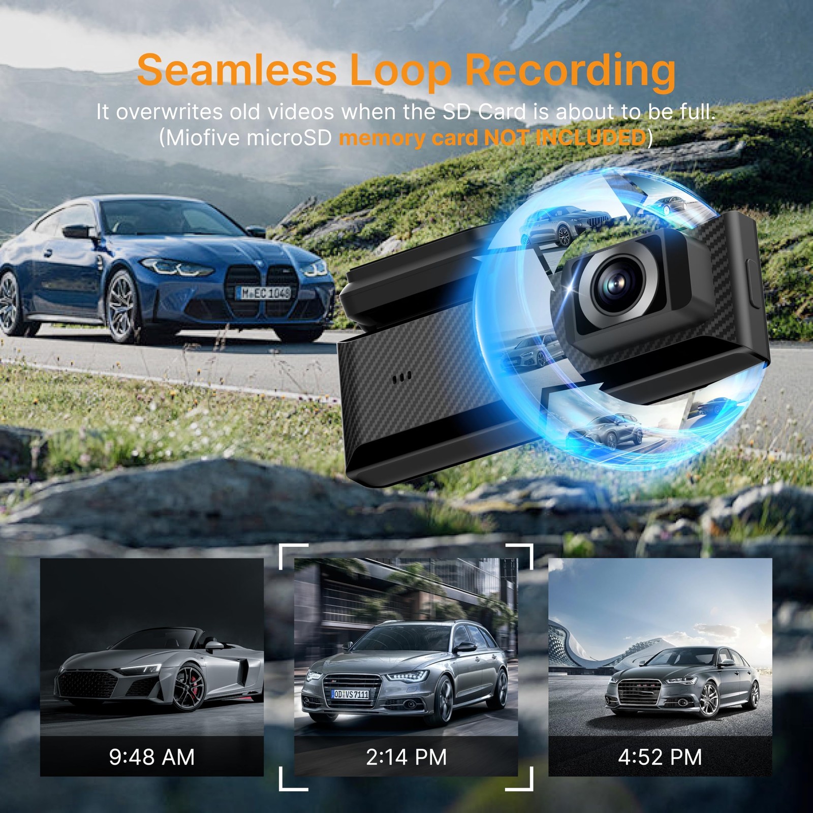 Dash Cam Mini 2, 2K+1080P FHD, Built-in Wi-Fi GPS Smart Dash Camera for Cars,…