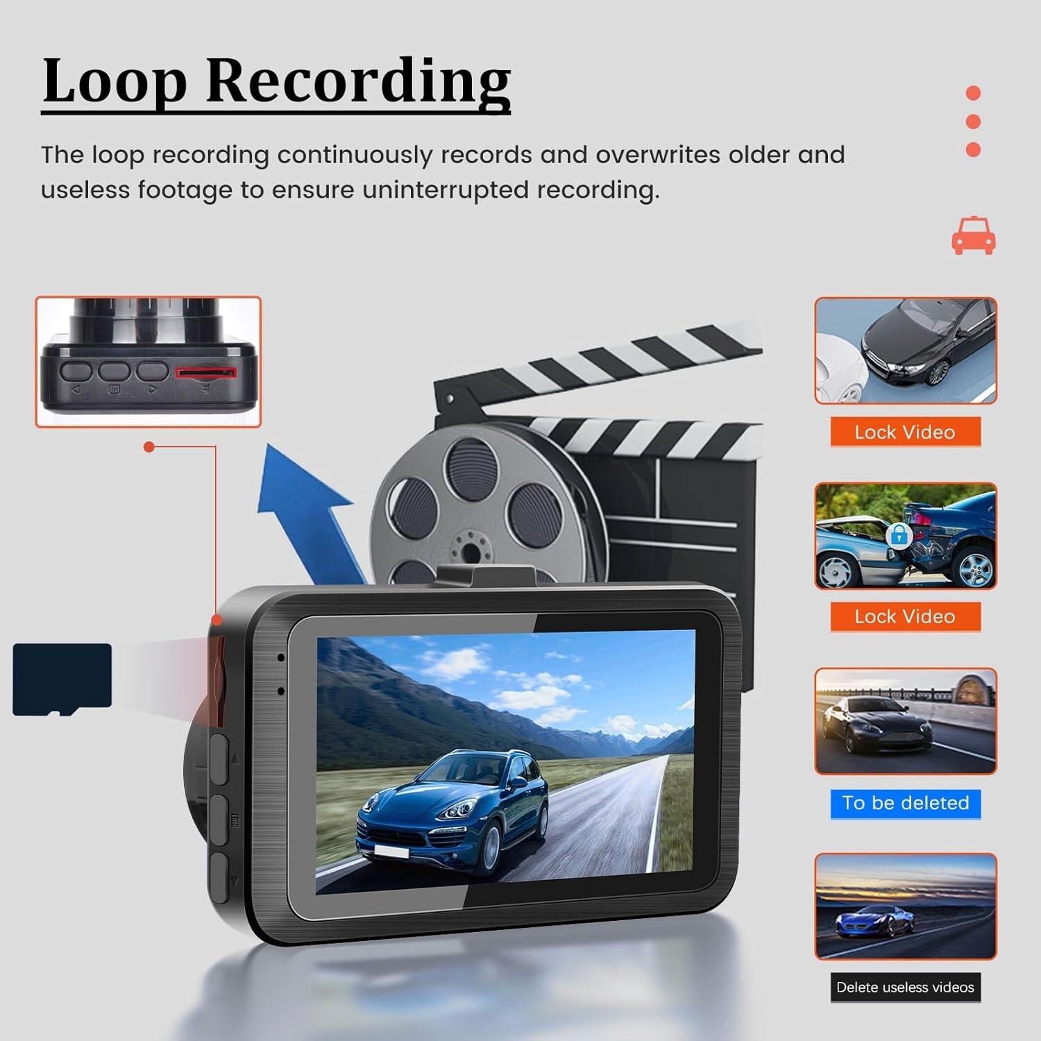 Semi Truck Dash Cam Camera Car Large Big Truck Trucker Uber Lyft High Quality
