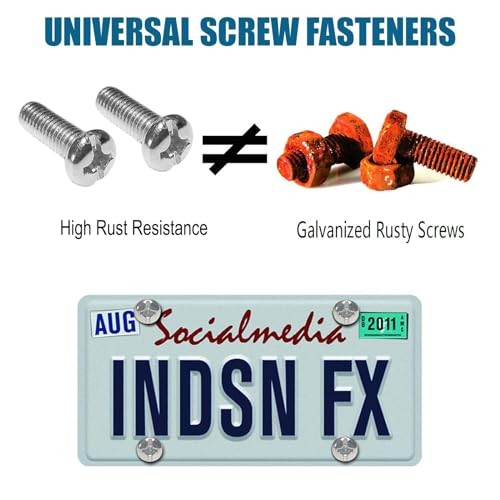 License Plate Screws -Carbon Fiber Pattern Plastic Car Screws with Carbon Caps