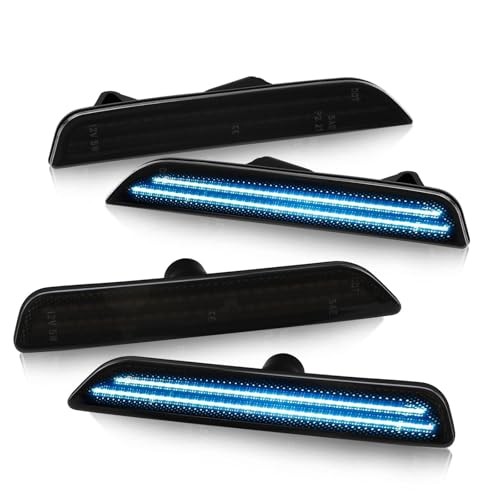 4PCS LED Side Marker Lights for 2010-2014 Ford Blue for mustang 2010-2014