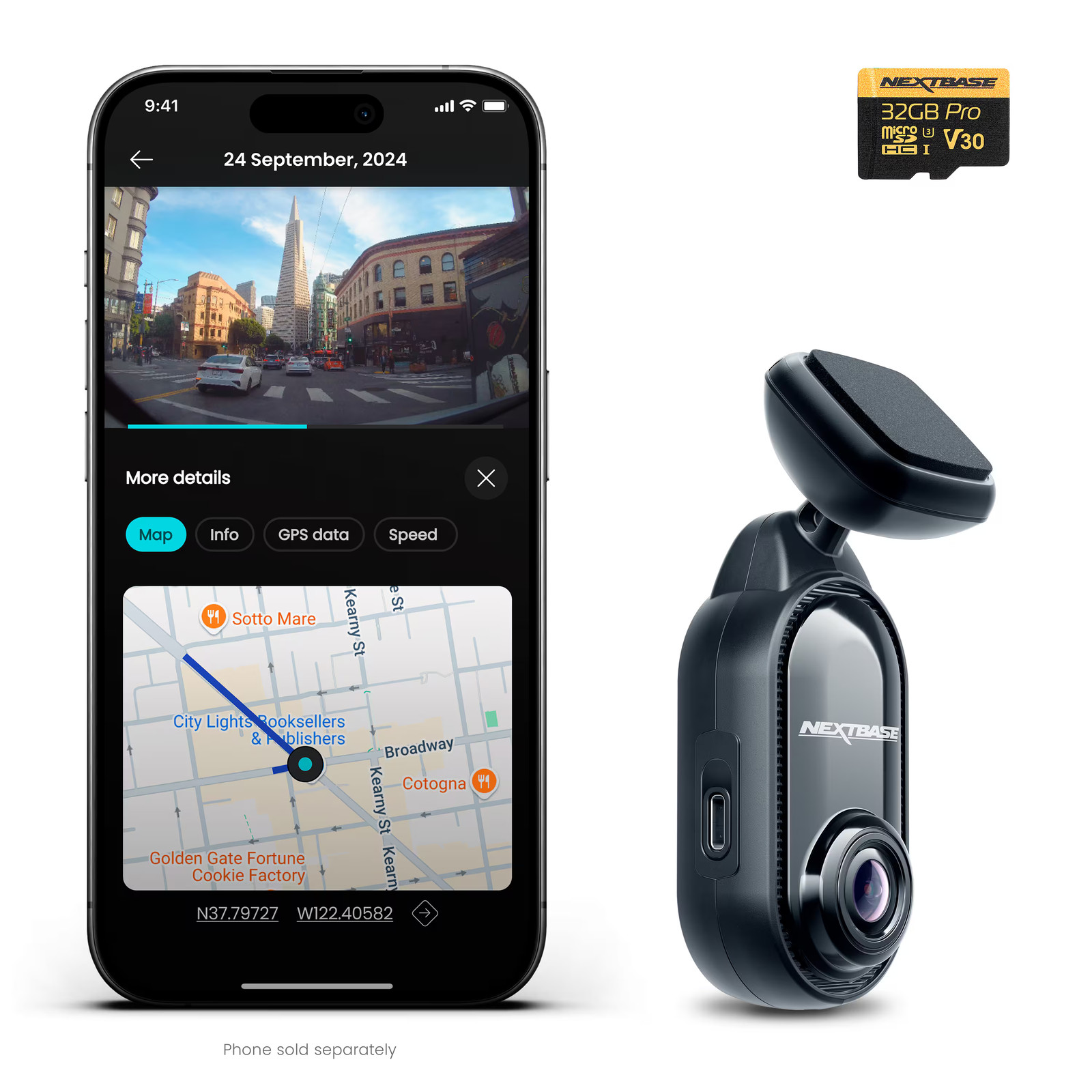Nextbase – 2K Piqo Dash Cam Compact 2K with GPS, WiFi, Bluetooth, Parking M…