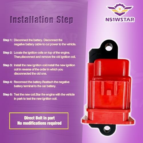 Performance Front and Rear Ignition Coil Packs UF263 UF232 Compatible With
