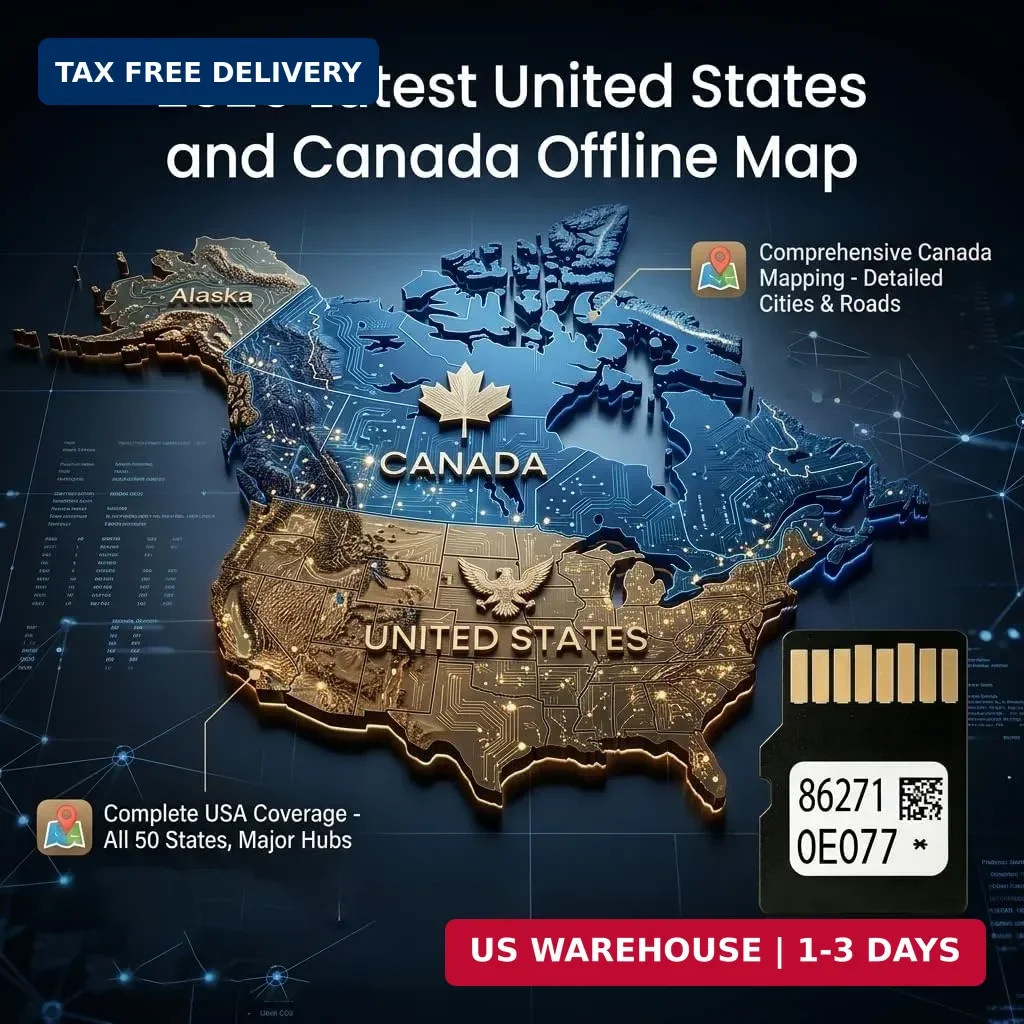 2026 Navigation SD Card 86271-0E077 – Plug & Play GPS Map Update for Toyota,Taco