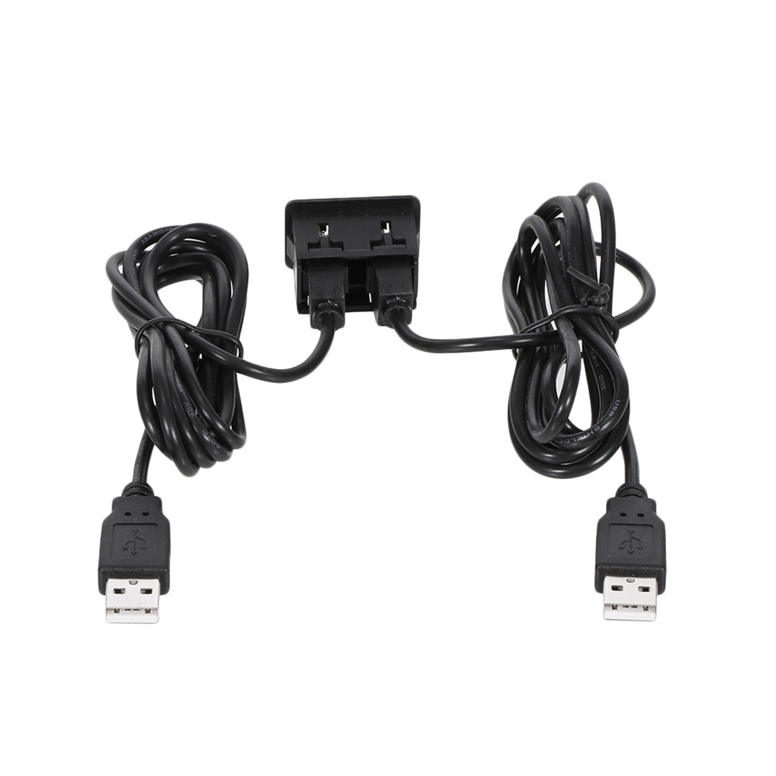 150CM Car Dash Flush Mount two USB Port Panel Auto Boat Dual USB Extension K7Y1