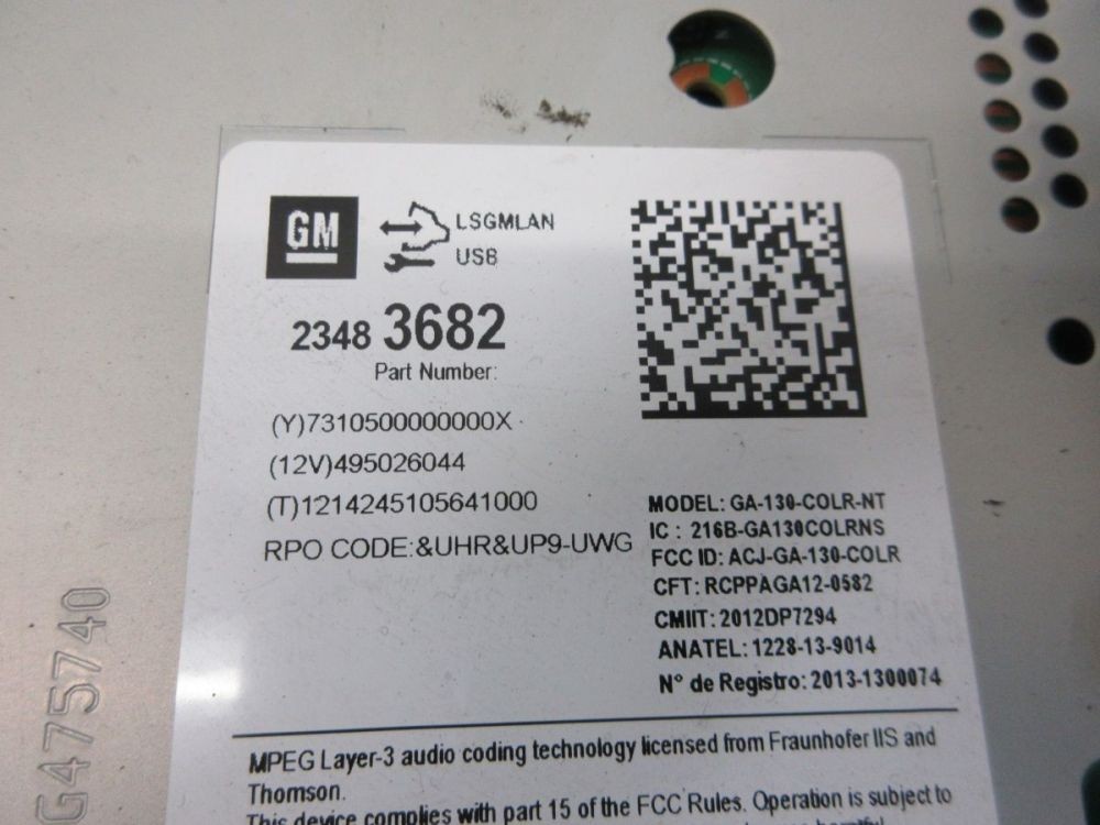 Radio/Navigation System Combination Multimedia Not Married *CODE Not