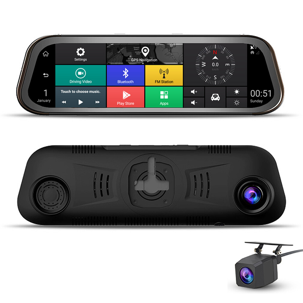 Full screen RearView Mirror DVR camera GPS Android Car Camera smart Dash Cameras
