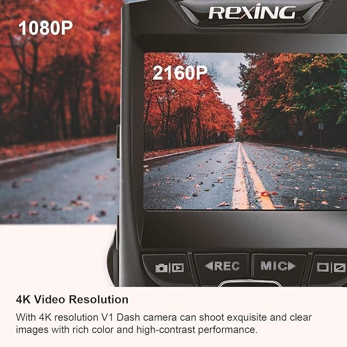 Rexing V1 2.4 LCD FHD 1080p 170 Wide Angle Dashboard Camera