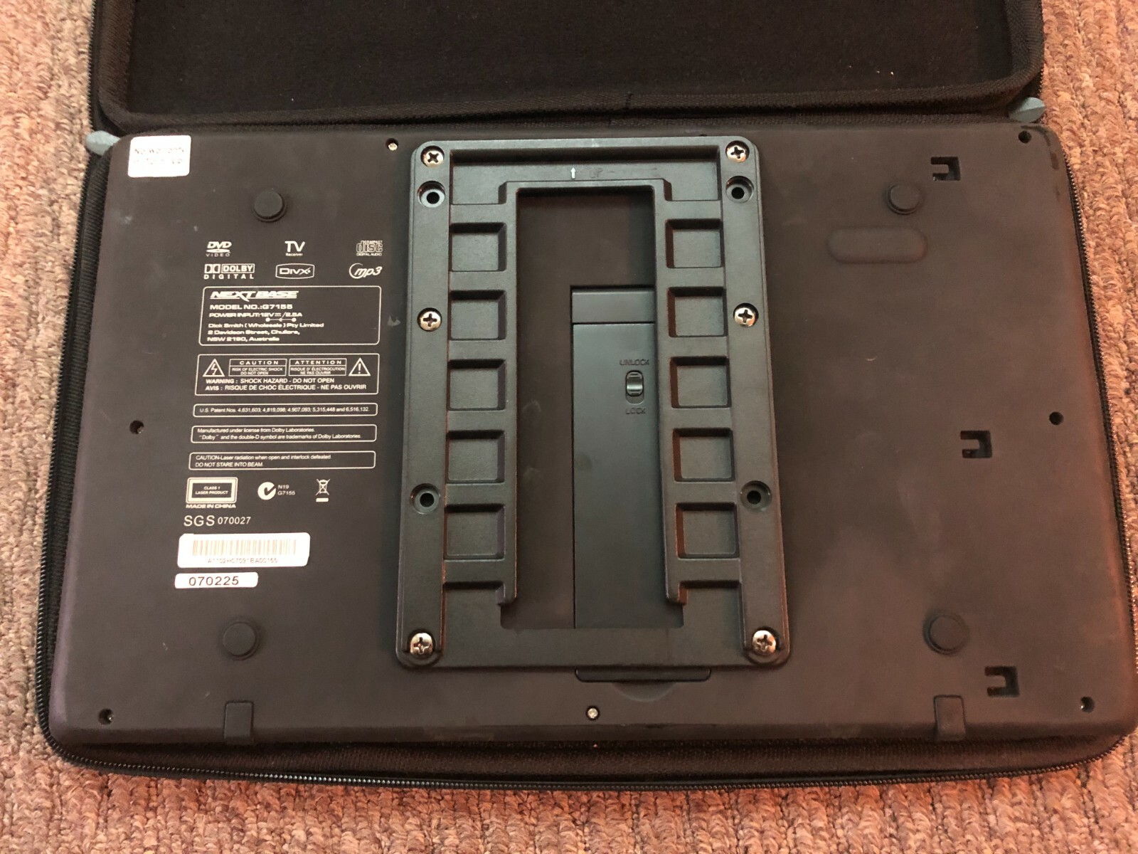 Next Base G7155 10.2 Inch Car TV, DVD and Multimedia Player – Parts