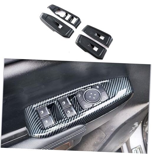4pcs Front & Rear Window Lift Trim Switch Button Panel Covers, Window Car