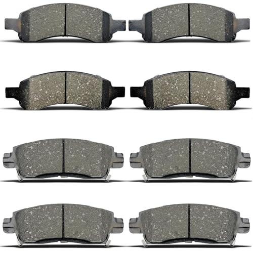 Front rear Ceramic Brakes Pads Compatible with 2008-2017 Buick Enclave, 2009