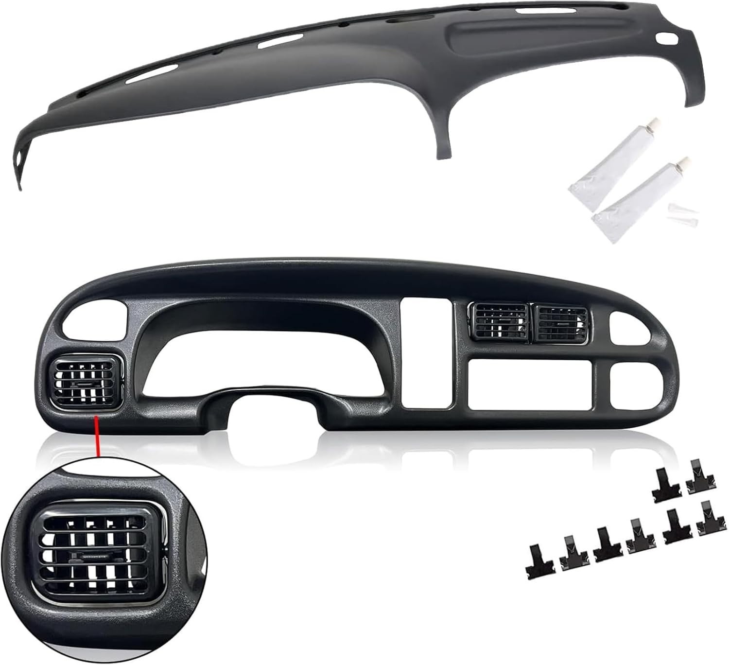 Dash & Bezel Cover Compatible with 1998-2002 Dodge Ram 1500 2500 3500 Trucks NEW