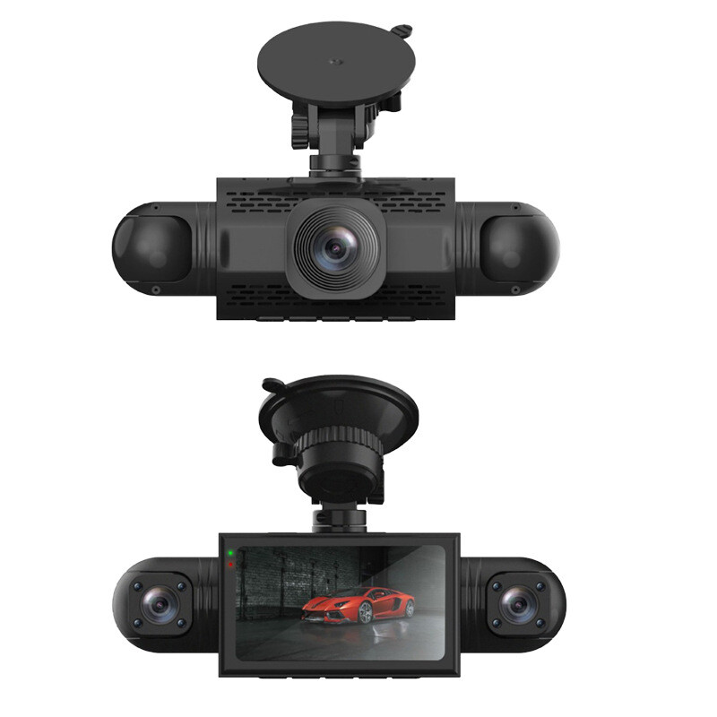 4 Channel Dash Cam 360° Dash Camera HD 1080P 4 Lens Driving Recorder w/32G Card