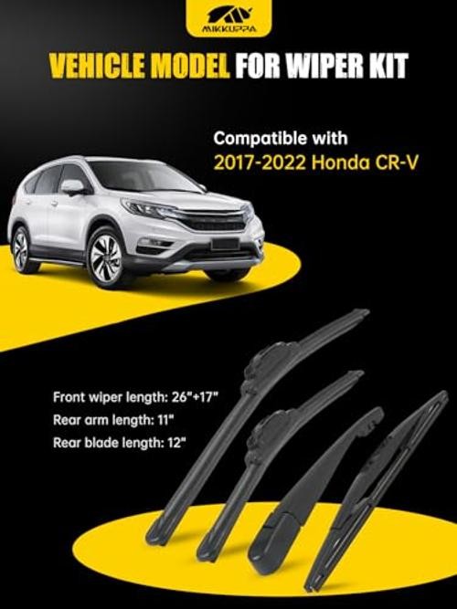 26″+17″+11″+12″ Windshield Wiper Blades Replacement for 2017-2022 Honda CR-V