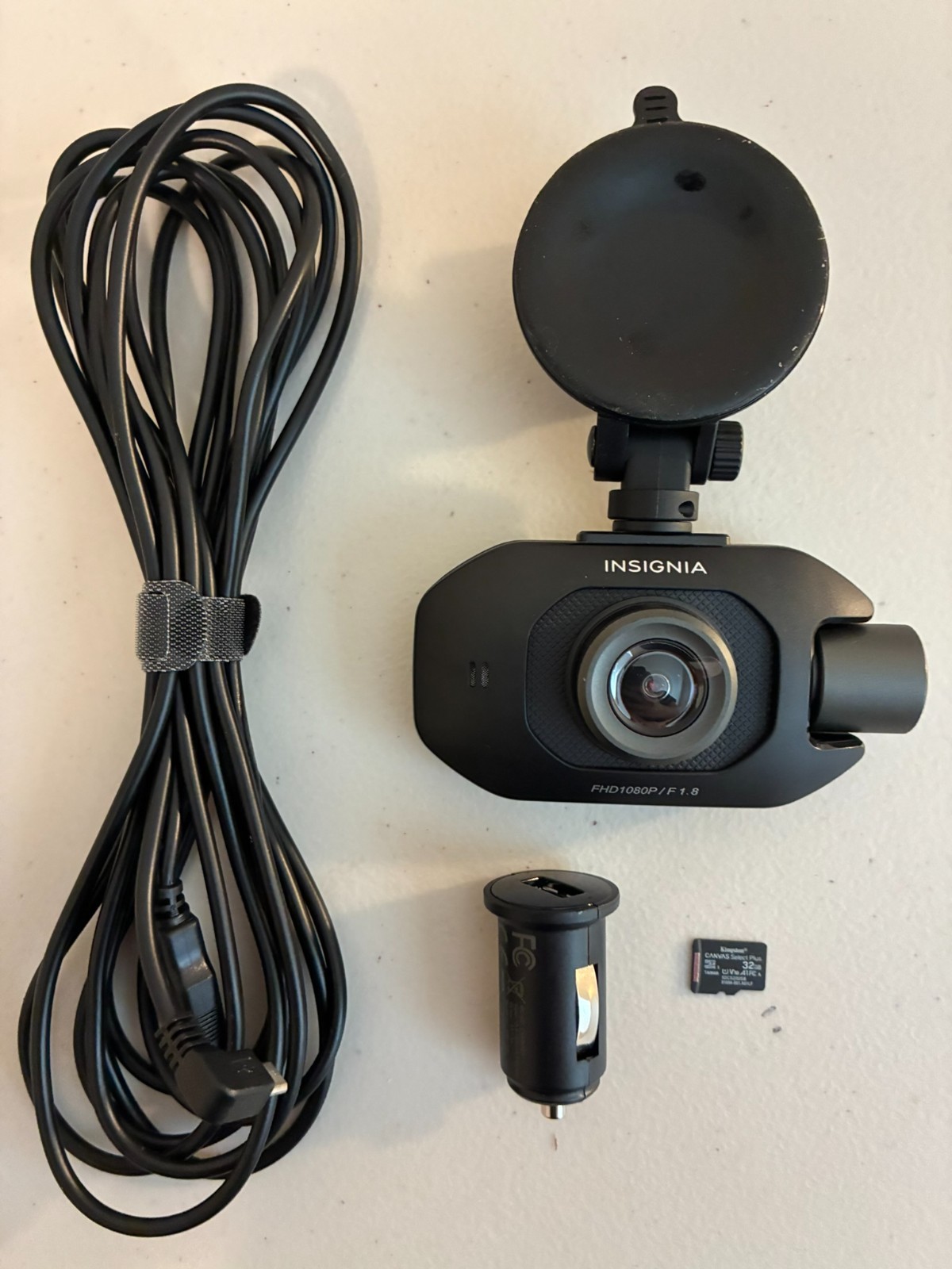 Insignia NS-DCDCHH2 Full HD Dual Dash Cam 32 Gb Card – Used – Tested – Working