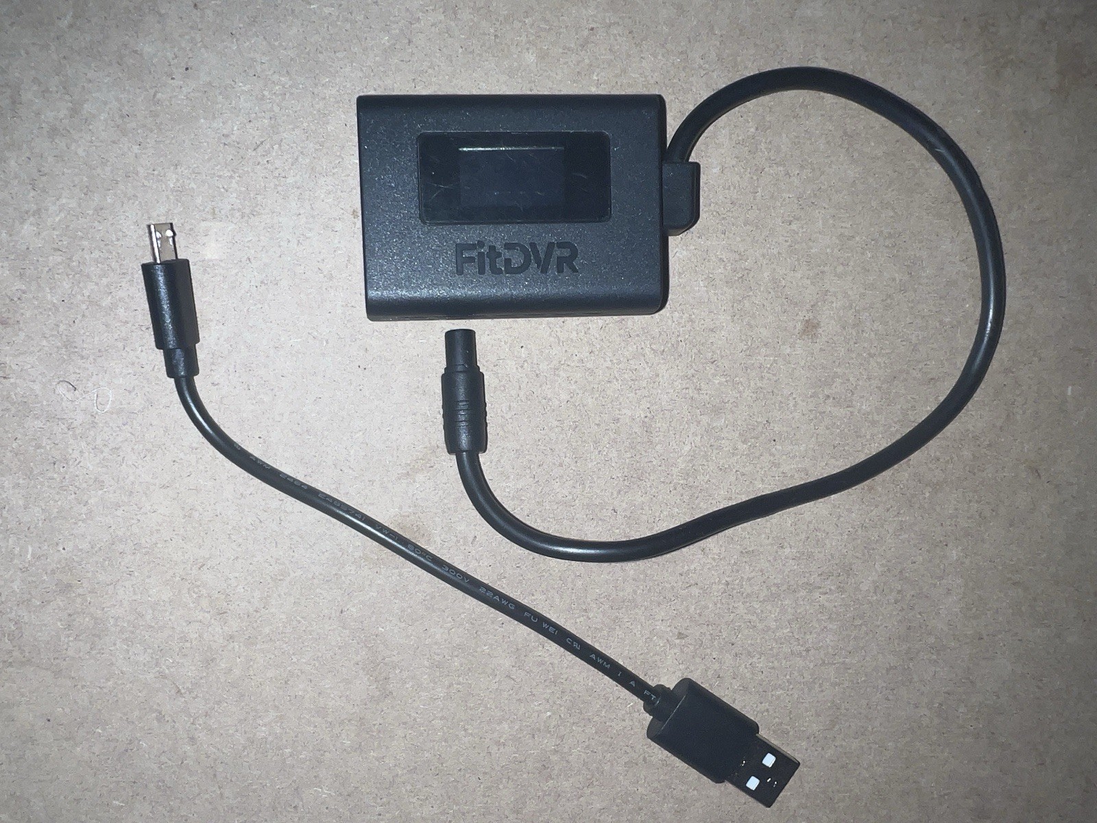 FitDVR Dash Cam Power Adapter model D3