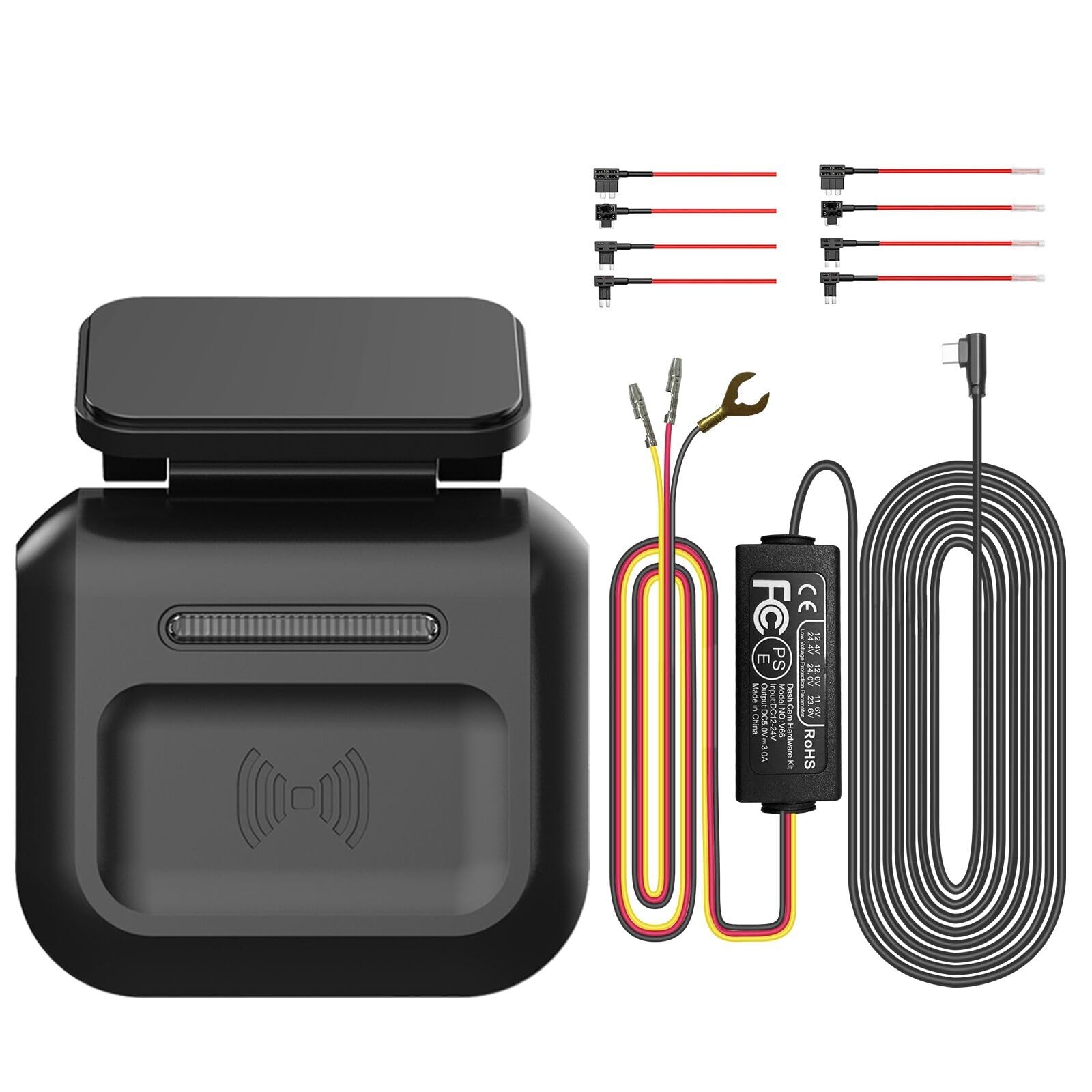 HUPEJOS Type-C Hardwire Kit, 180° Radar Detection, Low Voltage Protection