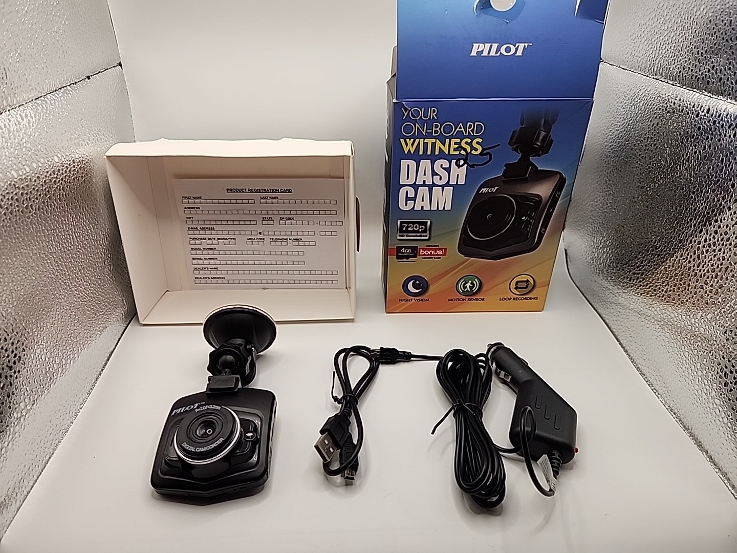 Pilot Dash Cam WM-802 720p Onboard Witness Tested And Working