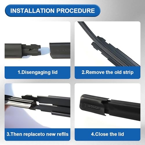 4PCS Wiper Blade Refill, Universal Car Accessories, 26″ Adjustable Size 32Inch