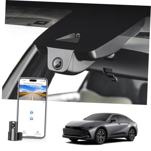 Front 4K & Rear 1080P Dash Cam for Toyota Crown 2023 Front 4k and Rear 1080p