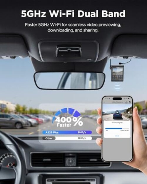 A229 Plus Dash Cam Front and Rear, Dual STARVIS 2 Sensors, 2 Channel HDR,