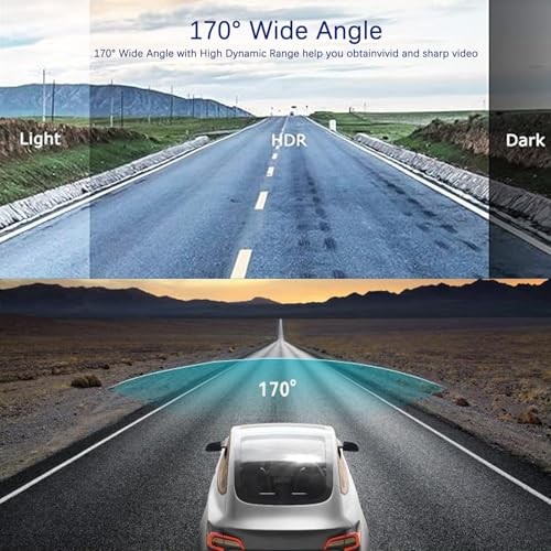 Dash Cam Front and Inside, 1296P Dual DashCams for Car, 3.16 Inch IPS Black
