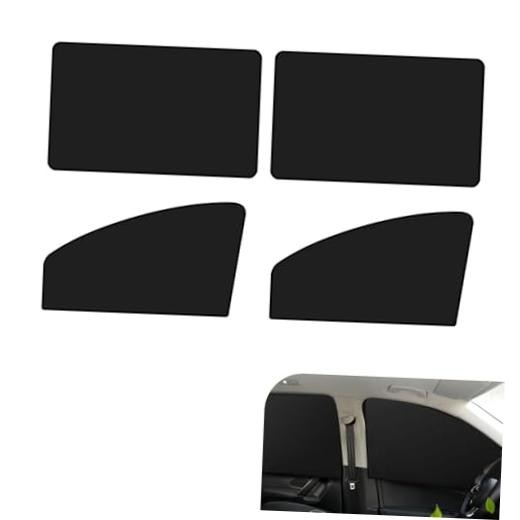 4PCS Car Window Shades with Magnets, Strongout Front Rear Side 4 PCS Black