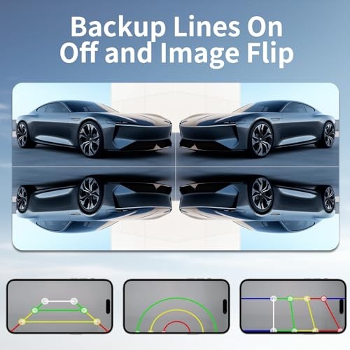 Portable Wireless Backup Camera with 9600mAh Long Life Battery, Magnetic Black