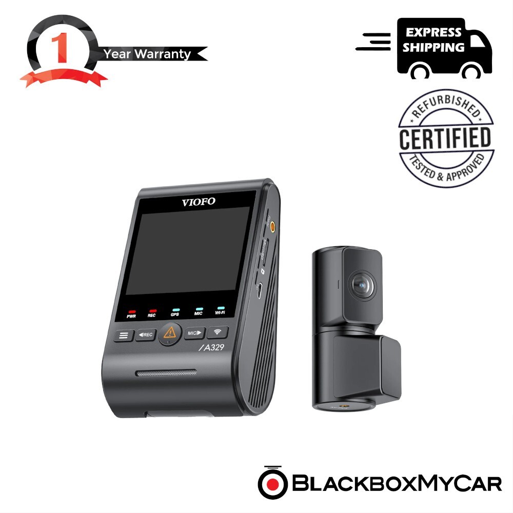 VIOFO A329 2CH 4K 60FPS Front and 2K Rear Wi-Fi 6 Dash Cam with Sony STARVIS 2