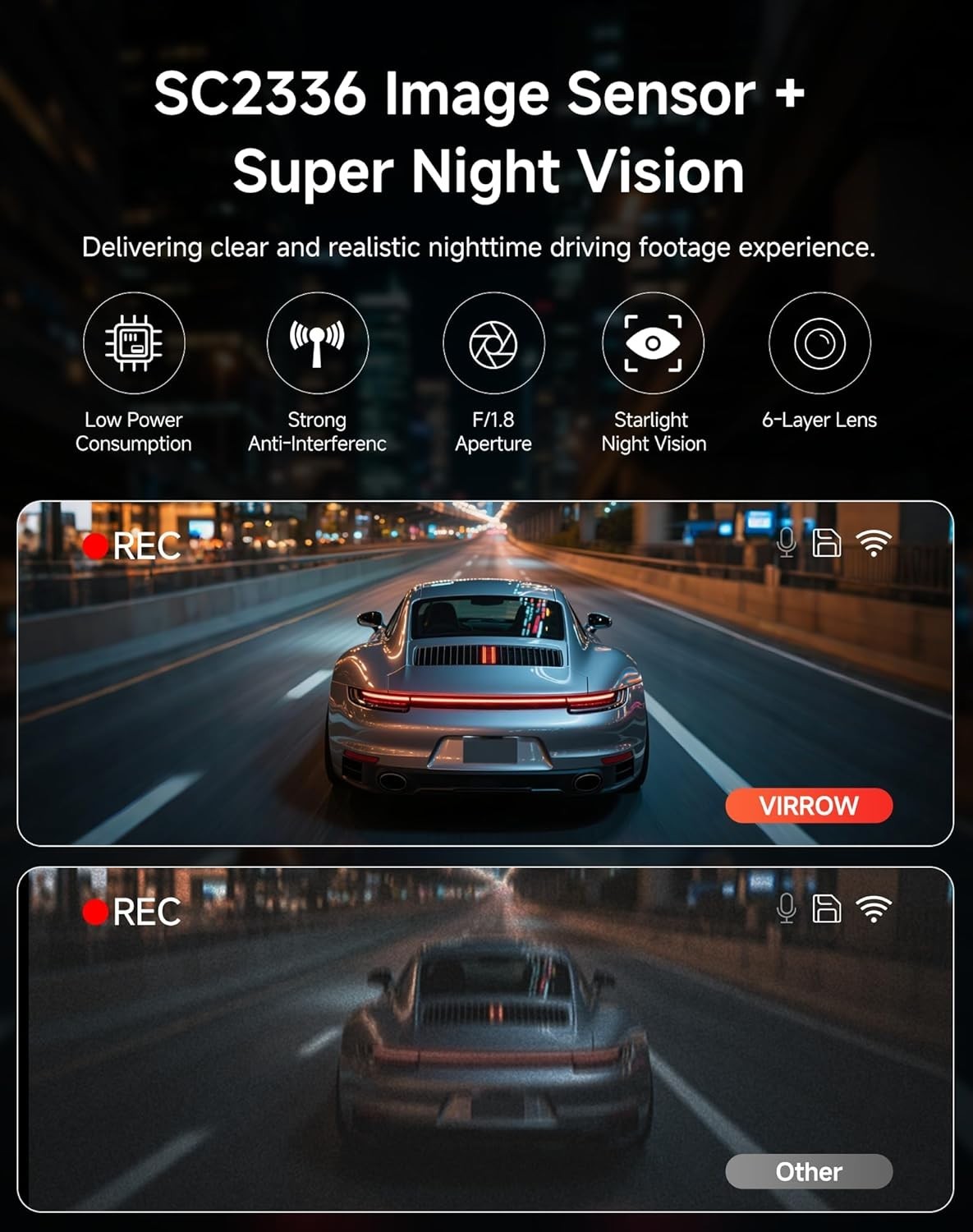 Dash Cam Front and Rear: 4K+2.5K Dash Camera for Cars with Touch Screen 3.39”