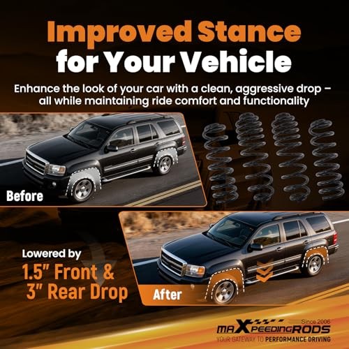 1.5” Front & 3” Rear Lowering Springs Kit Fits for Chevrolet Trailblazer/GMC