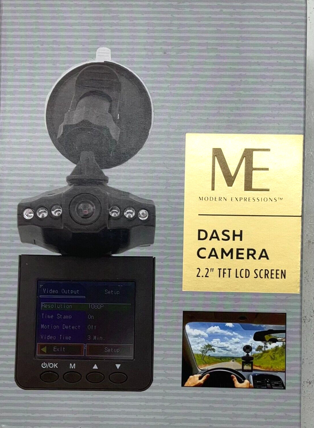 Modern Expressions 2.2″ TFT LCD Screen HD Video & Dash Camera New In Box