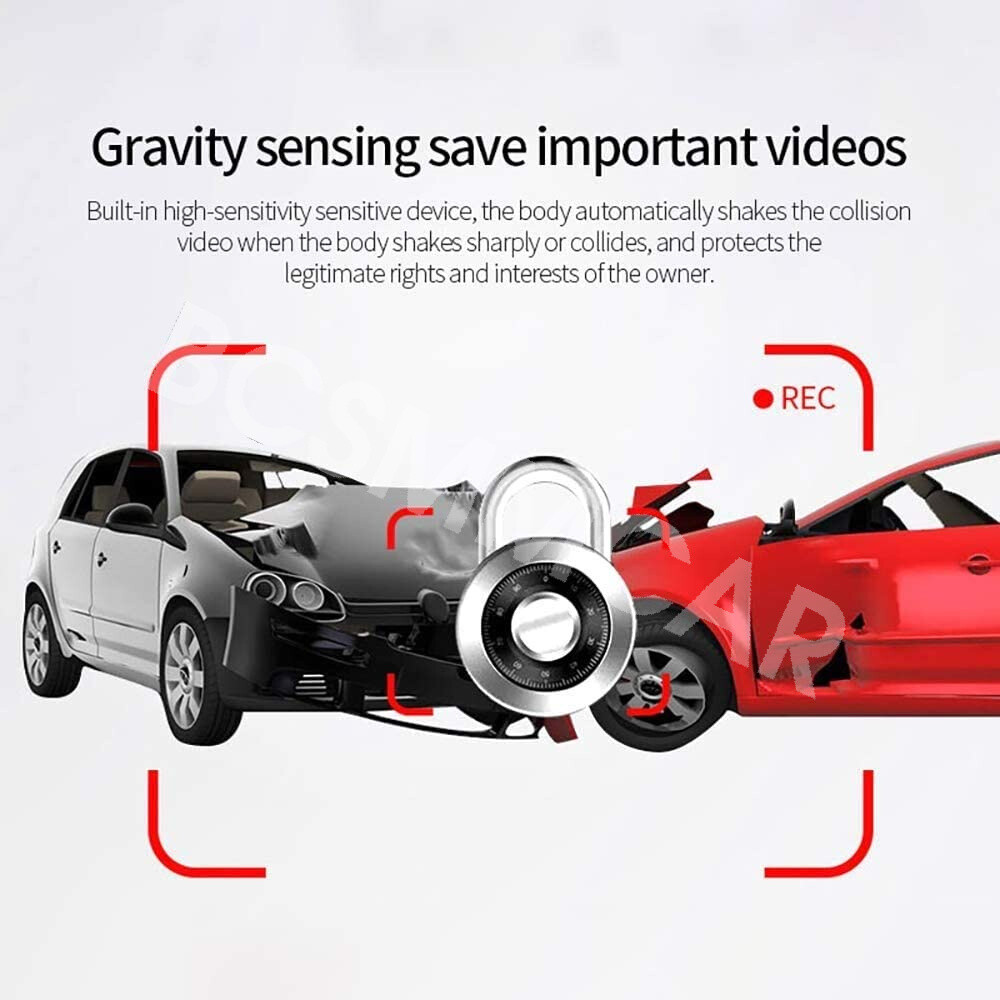 Car Dash Cam DVR Video Recorder Cycle Recording Motion Detection Cam G-Sensor